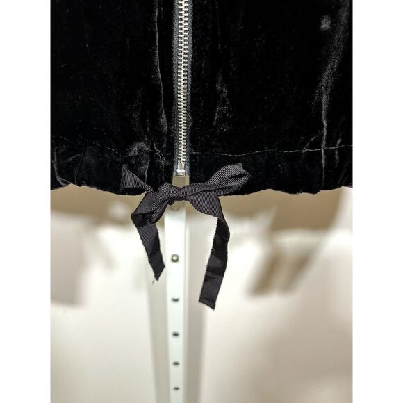 J. CREW Women's Velvet Zipper Front Bomber Jacket Black Size Small - Picture 5 of 11